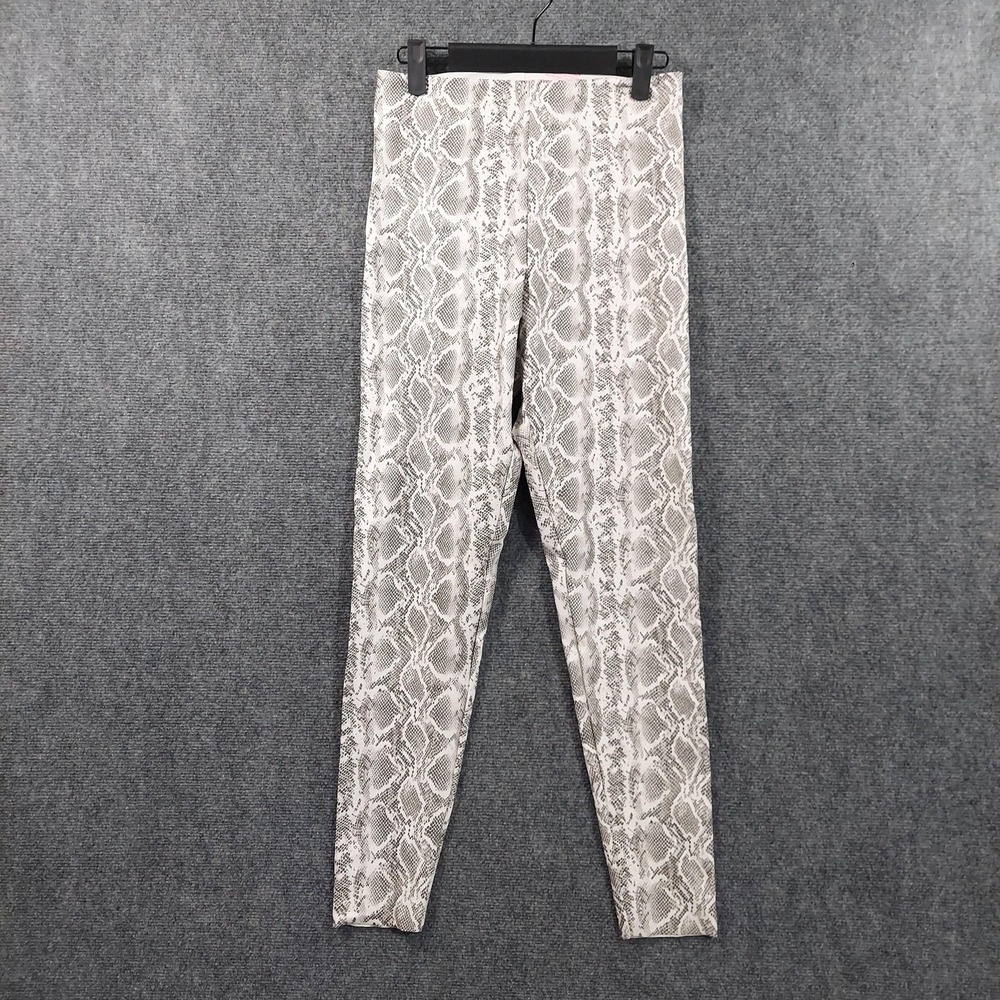 Commando Jegging Pants Womens L Gray Snake Print Faux Leather Stretch Pull On